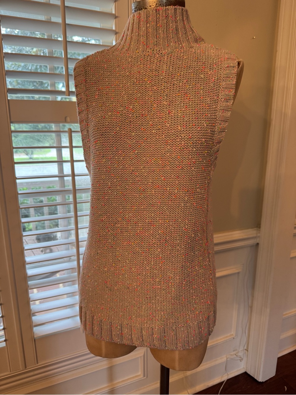 Anthropologie High-Neck Knit Sweater Vest